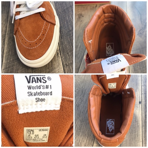 VANS SK8-HI Reissue Retro Sport Glazedginger Men’s - Picture 8 of 8